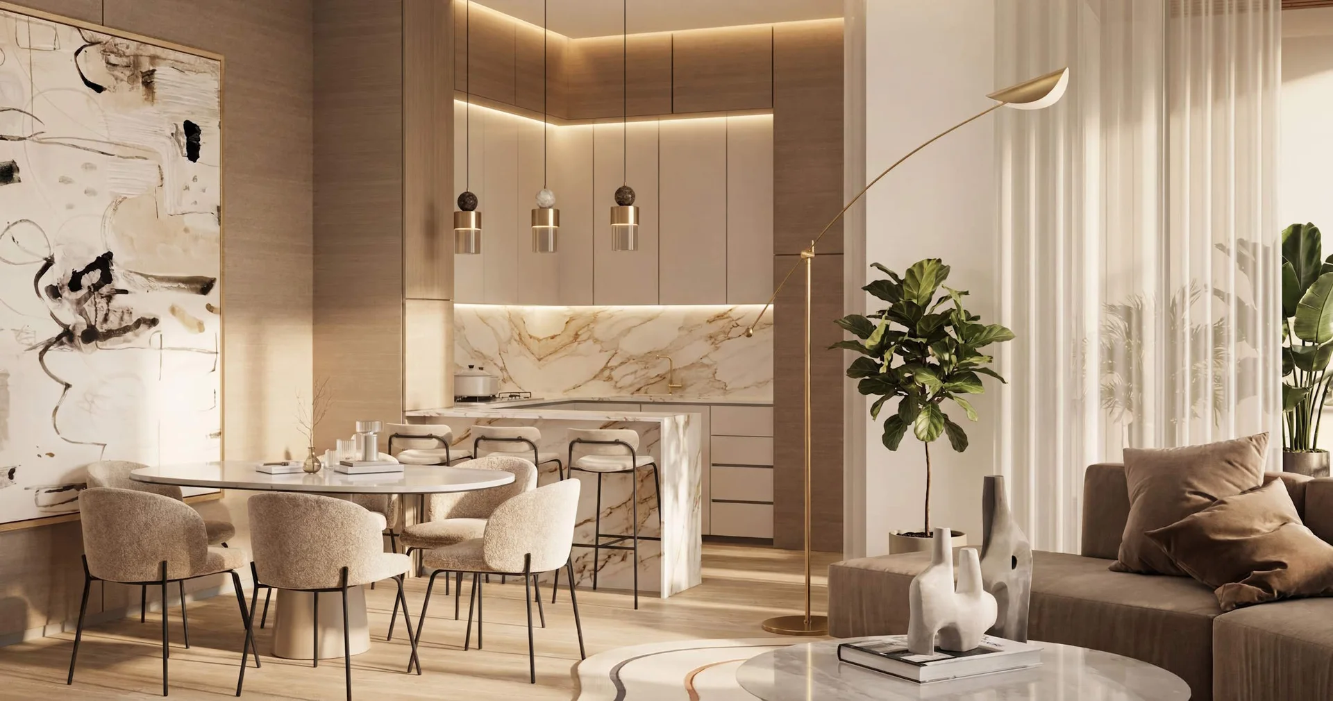 Kitchen and dining interior