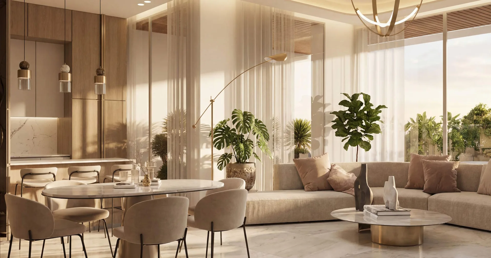 Living and dining interior